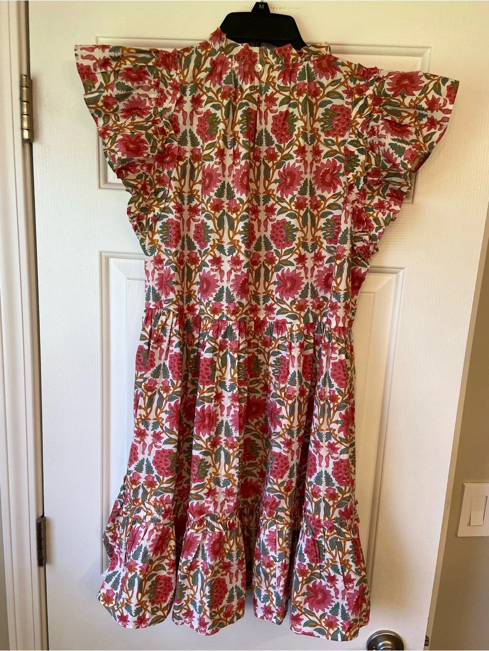 Caroline Constas Strawberry Print Ruffle Mini Dress Medium - Picture 12 of 12